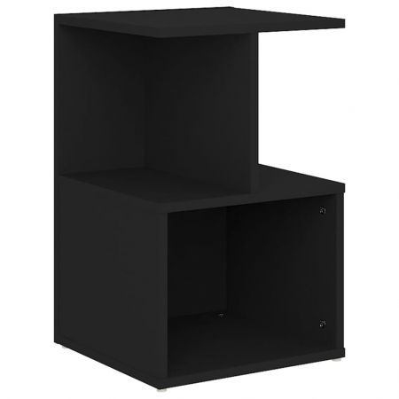 Bedside Cabinet Black 35x35x55 cm Engineered Wood