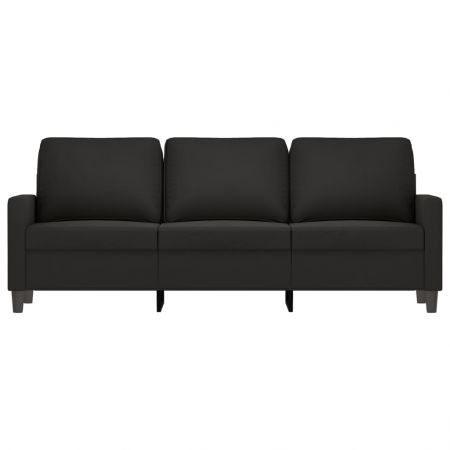 3-Seater Sofa Black 180 cm Velvet