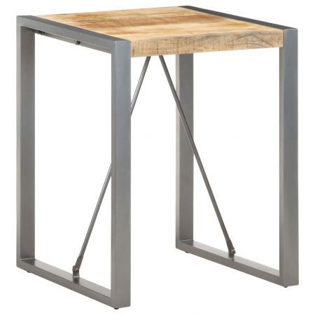 Dining Table 60x60x75 cm Solid Rough Mango Wood