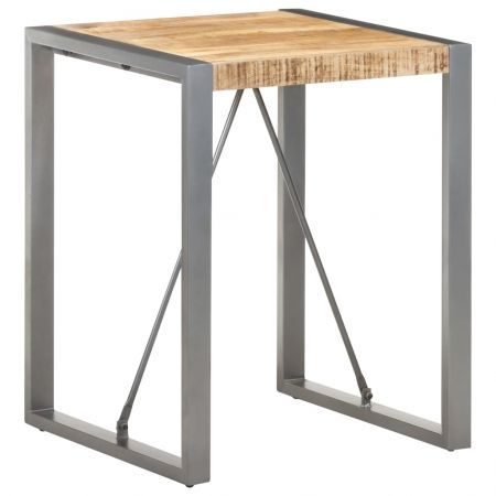 Dining Table 60x60x75 cm Solid Rough Mango Wood