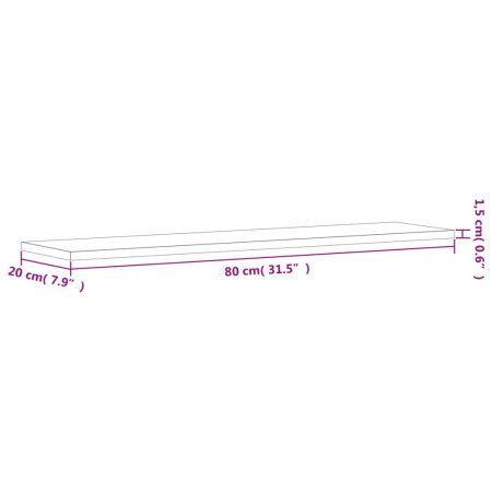 Bookshelf Boards 4 pcs Grey 80x20x1.5 cm Engineered Wood