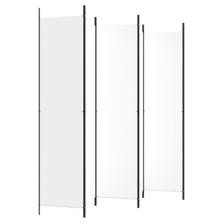 6-Panel Room Divider White 300x220 cm Fabric