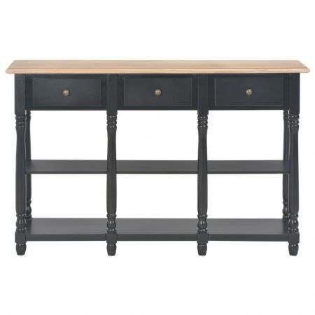 Console Table Black 110x30x76cm Engineered Wood