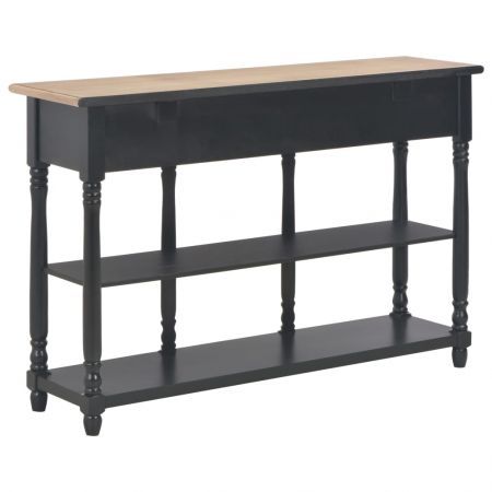 Console Table Black 110x30x76cm Engineered Wood