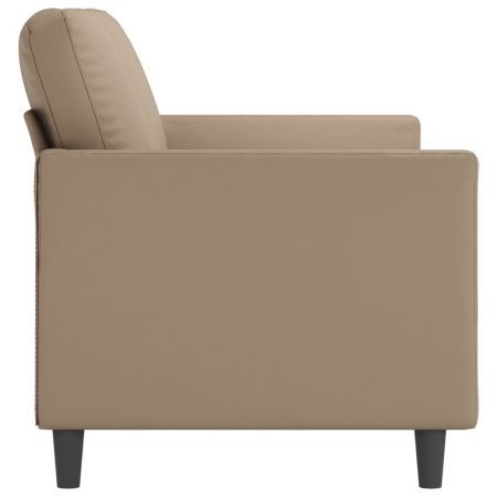 3-Seater Sofa Cappuccino 180 cm Faux Leather