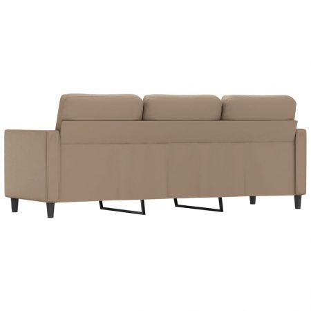 3-Seater Sofa Cappuccino 180 cm Faux Leather