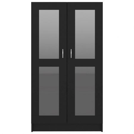 Vitrine Cabinet Black 82.5x30.5x150 cm Engineered Wood