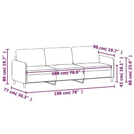 3-Seater Sofa Light Grey 180 cm Velvet