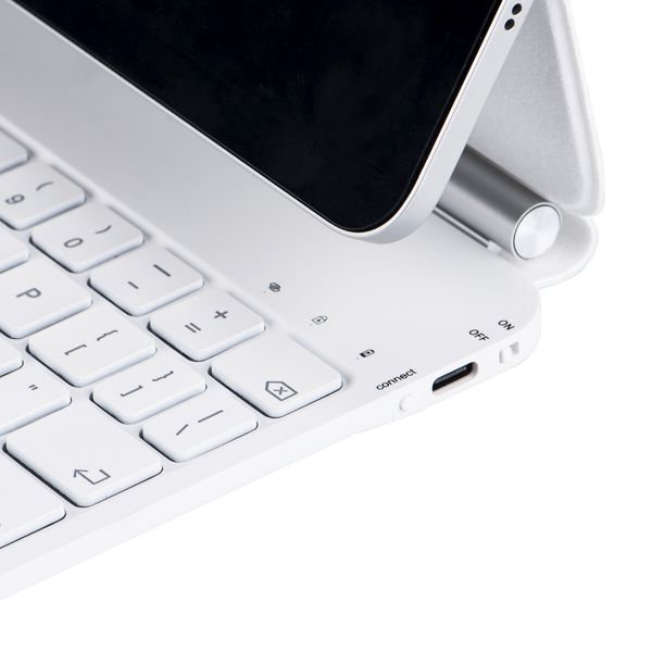 Magic Magnetic Keyboard for 11inch iPad,Slim Keyboard Cover,3 Brightness Levels,Multi-Touch Trackpad - White