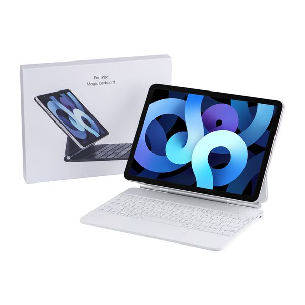 Magic Magnetic Keyboard for 11inch iPad,Slim Keyboard Cover,3 Brightness Levels,Multi-Touch Trackpad - White