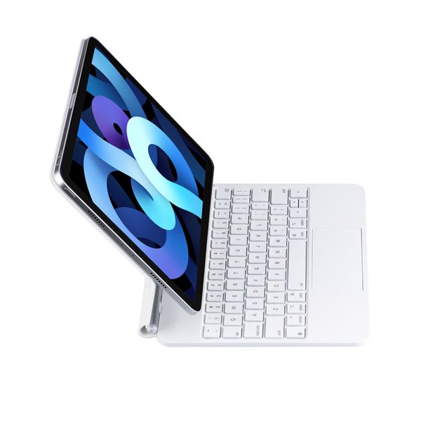 Magic Magnetic Keyboard for 11inch iPad,Slim Keyboard Cover,3 Brightness Levels,Multi-Touch Trackpad - White