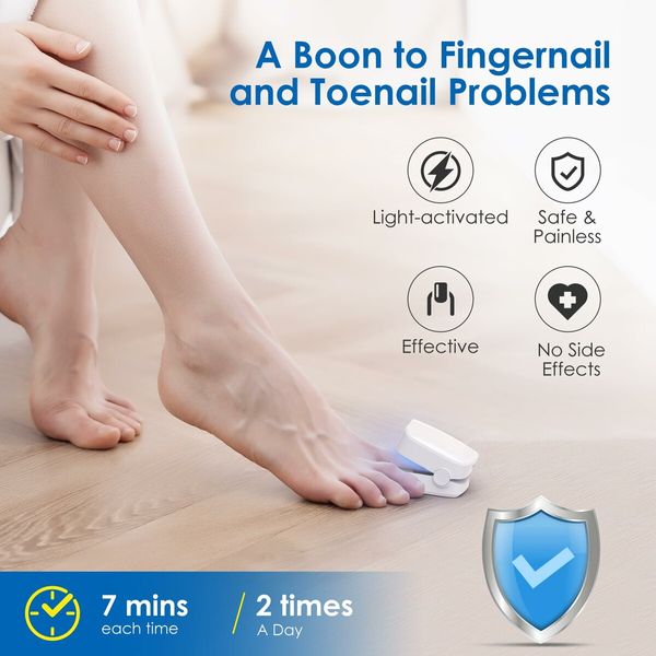 Nail Fungus Remover Cleaning Device Damaged Discoloured Thick Toenails Fingernails Effective Foot Care Rechargeable Home
