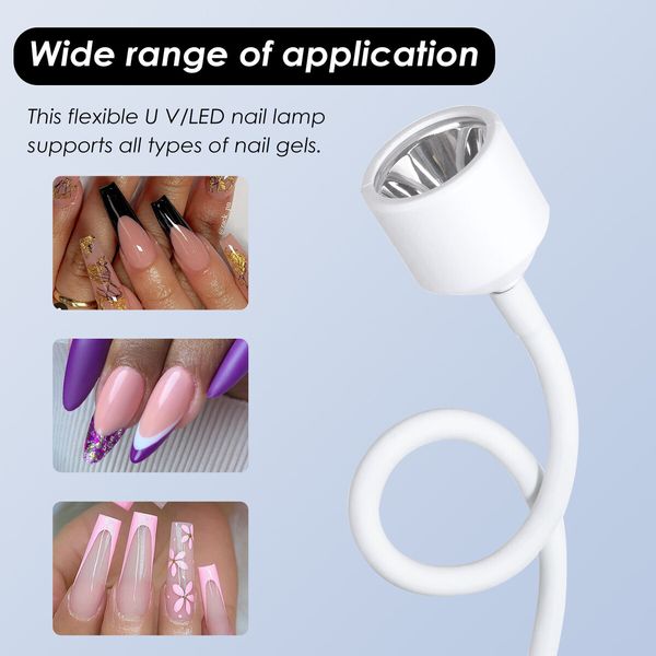 Mini USB UV/LED Light for Gel Nails 360 Degree Freely Adjustable Tube Nail Dryer Convenient UV Lamp For Nails Art Decoration