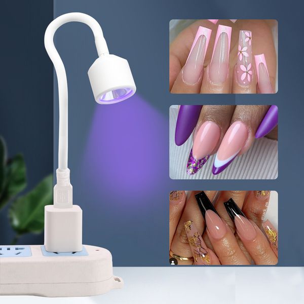 Mini USB UV/LED Light for Gel Nails 360 Degree Freely Adjustable Tube Nail Dryer Convenient UV Lamp For Nails Art Decoration