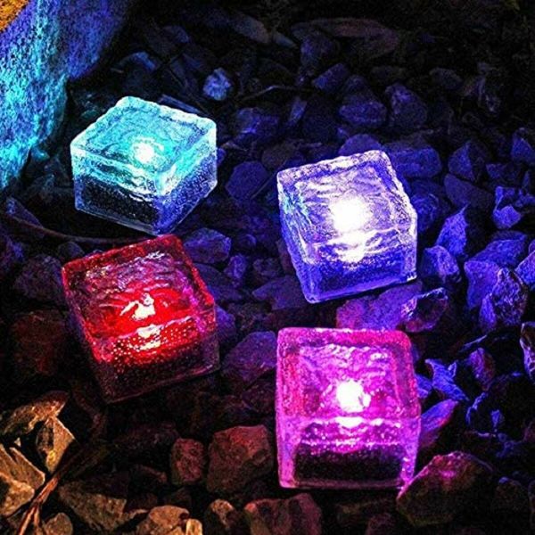 5pack Solar Brick Lights Ice Cube Light Outdoor Waterproof Paver Landscape  for Garden, Pathway, Driveway, Walkway Decor