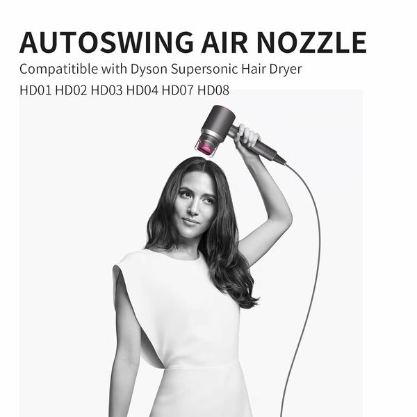 Swinging nozzle Attachment Compatible with Dyson Supersonic Hair Dryer HD01 HD02 HD03 HD04 HD07 HD08 Newest Model, Attachment only, no Hair Dryer