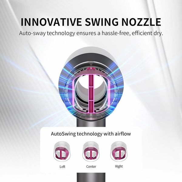 Swinging nozzle Attachment Compatible with Dyson Supersonic Hair Dryer HD01 HD02 HD03 HD04 HD07 HD08 Newest Model, Attachment only, no Hair Dryer