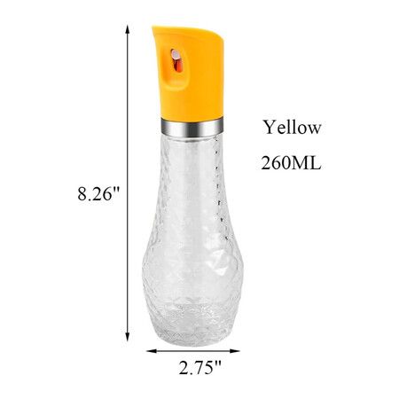 Cooking Oil Sprayer, Olive Oil Sprayer, Air Fryer Sprayer, Oil Sprayer, Glass Bottle, Kitchen Tools for BBQ, Salad, Baking,1 Pack,Yellow