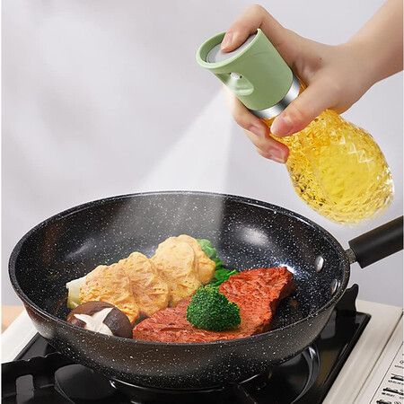 Cooking Oil Sprayer, Olive Oil Sprayer, Air Fryer Sprayer, Oil Sprayer, Glass Bottle, Kitchen Tools for BBQ, Salad, Baking,1 Pack,Yellow