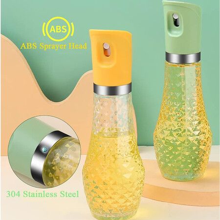 Cooking Oil Sprayer, Olive Oil Sprayer, Air Fryer Sprayer, Oil Sprayer, Glass Bottle, Kitchen Tools for BBQ, Salad, Baking,1 Pack,Yellow