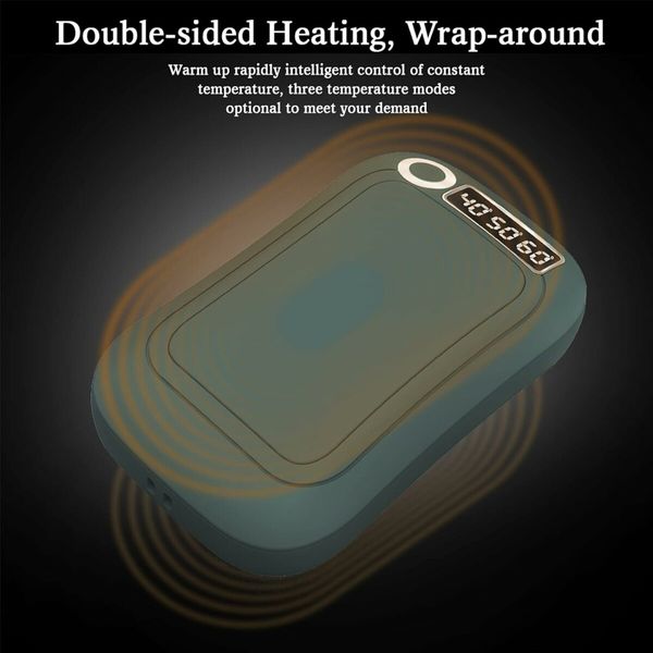 10000mAh 5V/2A Hand Warmers Rechargeable 3 Levels Double Sided Heating Power Bank Portable Handwarmer Gifts for Outdoors