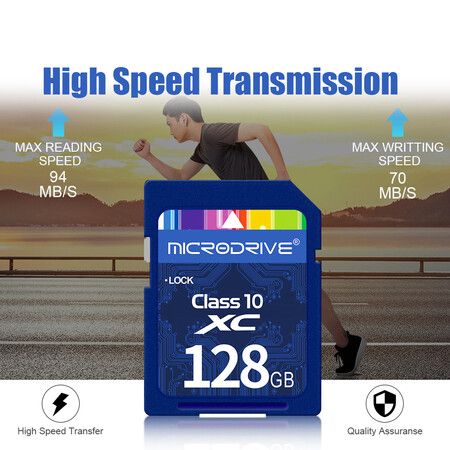 128GB Class 10 SDHC Memory Card high quality flash memory