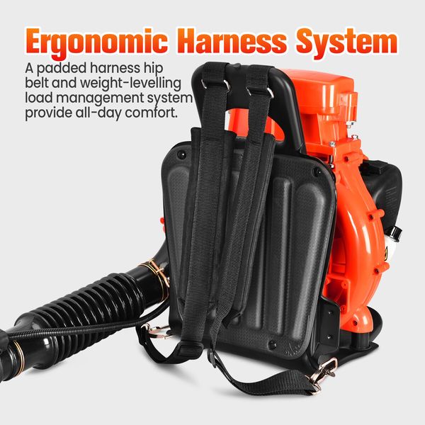 Petrol Leaf Blower Backpack 4 Stroke 38CC Cordless Grass Garden Lawn Yard Dust Debris Blowing Machine