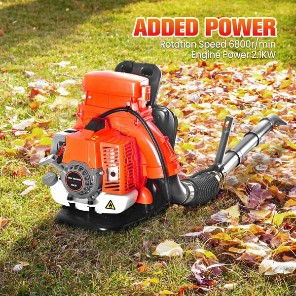 Petrol Leaf Blower Backpack 2 Stroke 65CC Single Cylinder Cordless Garden Lawn Yard Snow Dust Sand Blowing Machine