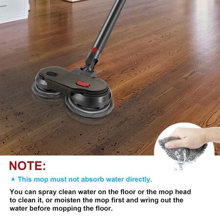 Electric Mop Head Attachment for Dyson V15 V11 V10 V8 V7 Wet and Dry Dual-Use Vacuum Cleaner with Removable Water Tank, 6 Washable Mop Pads