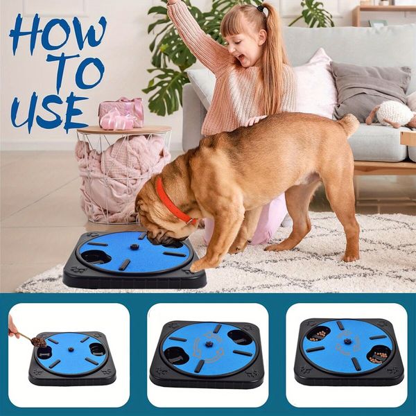 1pc Rotating Dog Scratching Board, Wear-resistant Without Debris, Dog Claw Sharpener, Interactive Dog Slow Feeder Color Yellow