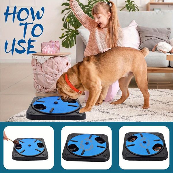 1pc Rotating Dog Scratching Board, Wear-resistant Without Debris, Dog Claw Sharpener, Interactive Dog Slow Feeder Color Purple
