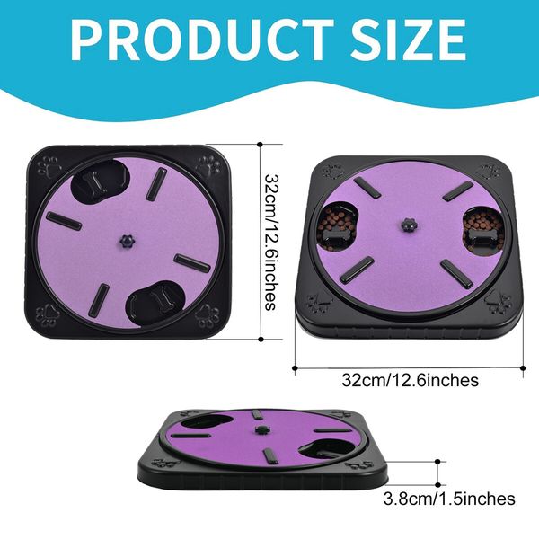 1pc Rotating Dog Scratching Board, Wear-resistant Without Debris, Dog Claw Sharpener, Interactive Dog Slow Feeder Color Purple