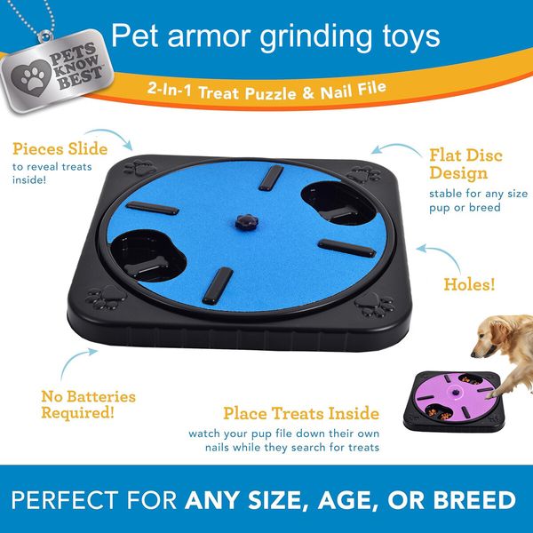 1pc Rotating Dog Scratching Board, Wear-resistant Without Debris, Dog Claw Sharpener, Interactive Dog Slow Feeder Color Purple