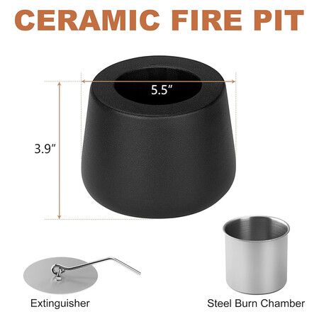 Tabletop Fire Pit Fireplace Indoor: Mini Personal Table top Firepit Fire Place Rubbing Alcohol Flame Bowl