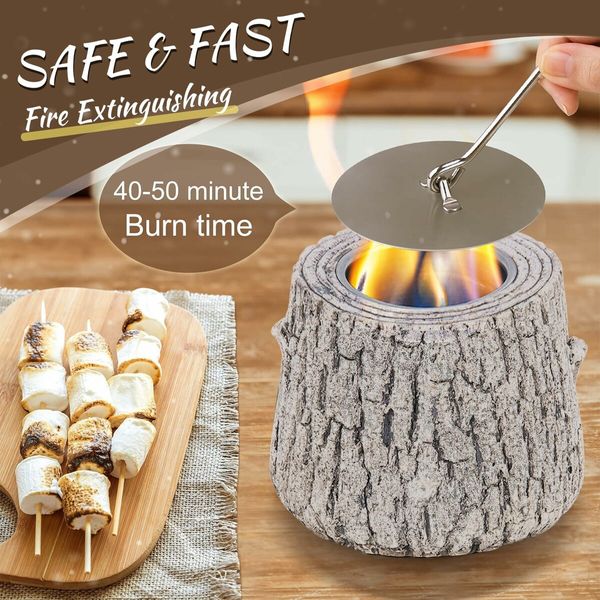 Indoor Tabletop Fire Pit Bowl, Mini Fire Pit Rubbing Alcohol Fireplace, Portable Ethanol Fire Pit, Table Top Fire Pit Bowl