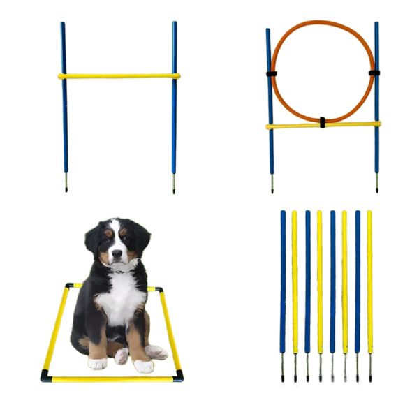 Pet Agility Dog Training Device, Dog Barrier Training Jumping Pole, Jumping Ring, Fence, Dog Agility Training Equipment