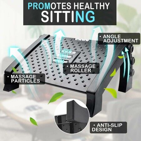 Ergonomic Foot Rest Under Desk, Adjustable Height Office Foot Rest for Under Desk at Work, Foot Rest Under Desk
