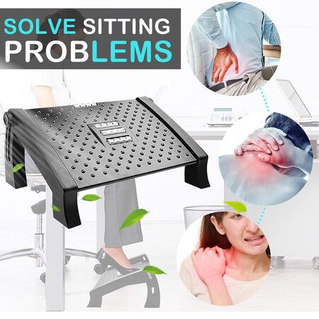 Ergonomic Foot Rest Under Desk, Adjustable Height Office Foot Rest for Under Desk at Work, Foot Rest Under Desk