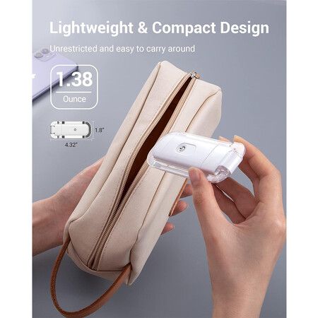 USB Rechargeable Book Light, Warm White, Brightness Adjustable for Eye Protection, LED Clip on Portable Bookmark Light for Reading in Bed, Car (White)