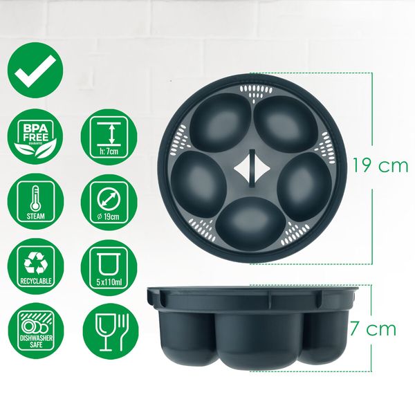 Egg Boiler 4 Eggs Poacher - Thermomix Accessories For TM5 TM31 TM 6 Kitchen Accessory