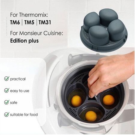 Egg Boiler 4 Eggs Poacher - Thermomix Accessories For TM5 TM31 TM 6 Kitchen Accessory