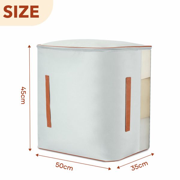 Storage Bag Container Clothes Organiser Foldable Wardrobe Closet Travel Garment Clothing Blanket Bin 78L with Handle