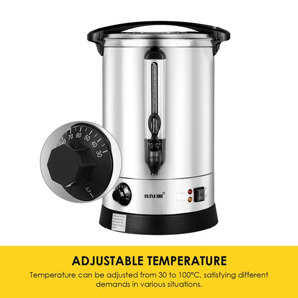 Maxkon 19L Water Dispenser Urn Instant Hot Cold Coffee Maker Machine Tea Kettle Home Commercial Stainless Steel with Tap