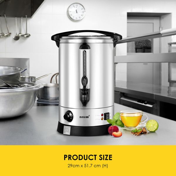 Maxkon 19L Water Dispenser Urn Instant Hot Cold Coffee Maker Machine Tea Kettle Home Commercial Stainless Steel with Tap