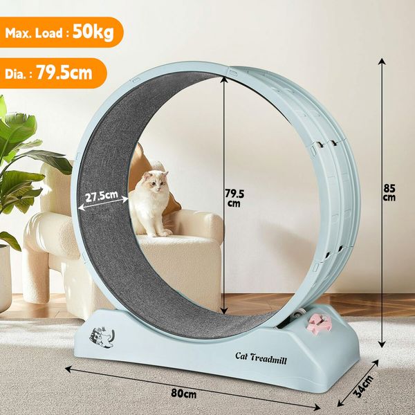 Cat Wheel Running Toy Exerciser Fitness Workout Treadmill Machine Indoor Feline Spinning Walking Training Circle Plastic