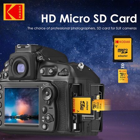 Kodak Micro SD 256GB  U3 Micro SD Card SD/TF Flash Card Memory Card  dash cams and surveillance camera  CCTV  with card adapter