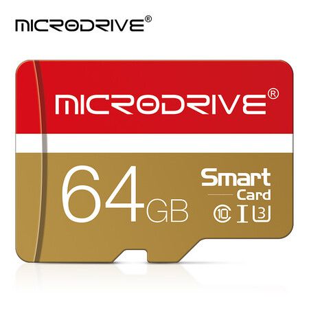 MicroDRIVE SD 64GB U3 Micro SD Card SD/TF Flash Card Memory Card  dash cams and surveillance camera  CCTV  with card adapter