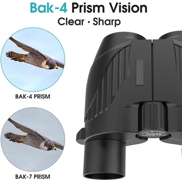 Binoculars 20x25 for Kids,High Power Easy Focus Binoculars with Low Light Vision,Compact Binoculars for Bird Watching and Travel (Black)