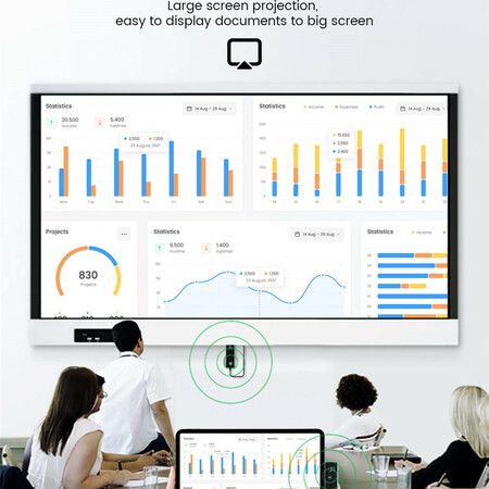 Wireless HDMI Transmitter and Receiver Plug and Play, Portable Wireless HDMI Extender Kit for Streaming Video/Audio to HDTV/Projector/Monitor