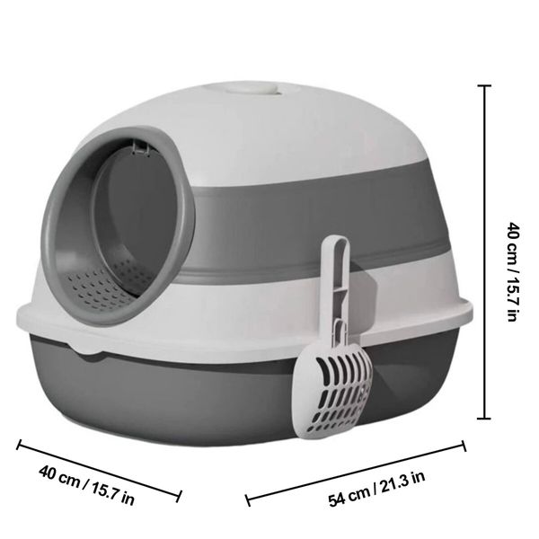 Cat Litter Box with Lid and UV, Portable Kitty Litter Box with Scoop, Private Space for Your Feline Friends